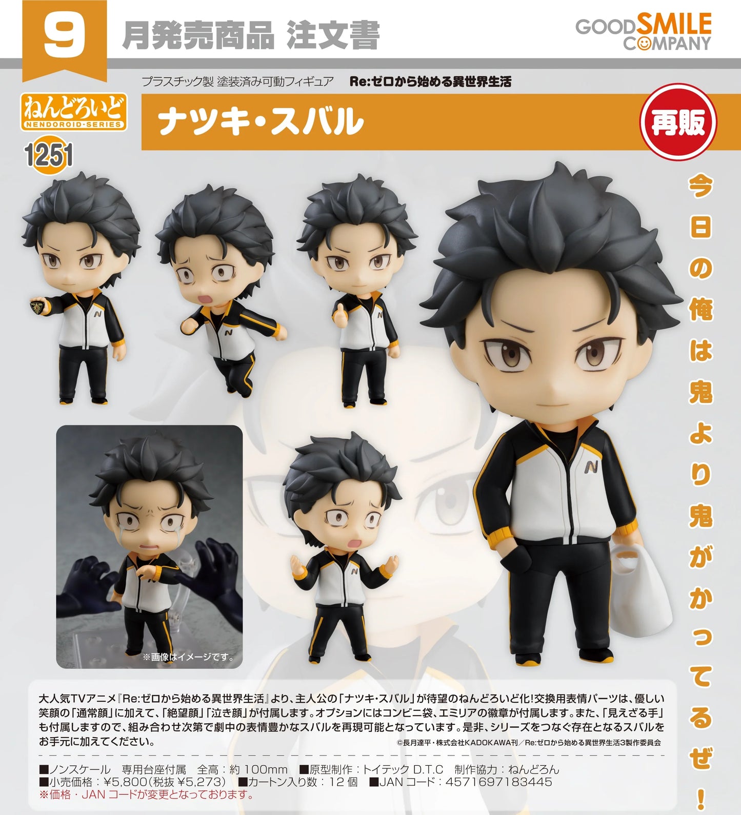 Re:ZERO Starting Life in Another World: Nendoroid- Subaru Natsuki