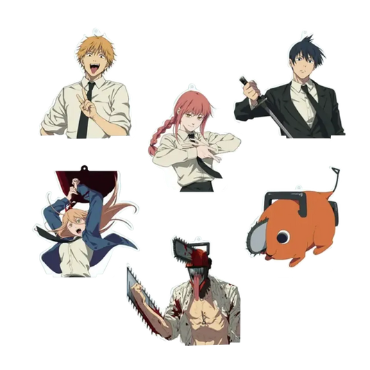 Chainsaw Man: Big Clear Keychain With Stand - Set of 6