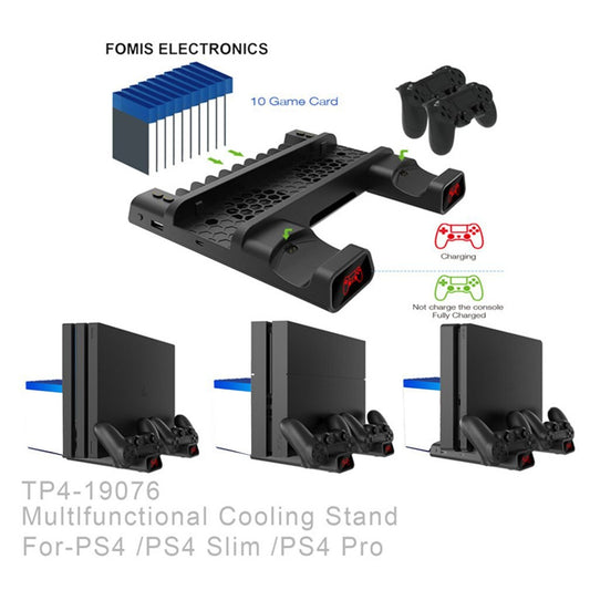 DOBE - Multifunction Cooling and Dual Charging Station for All Playstation 4 Console