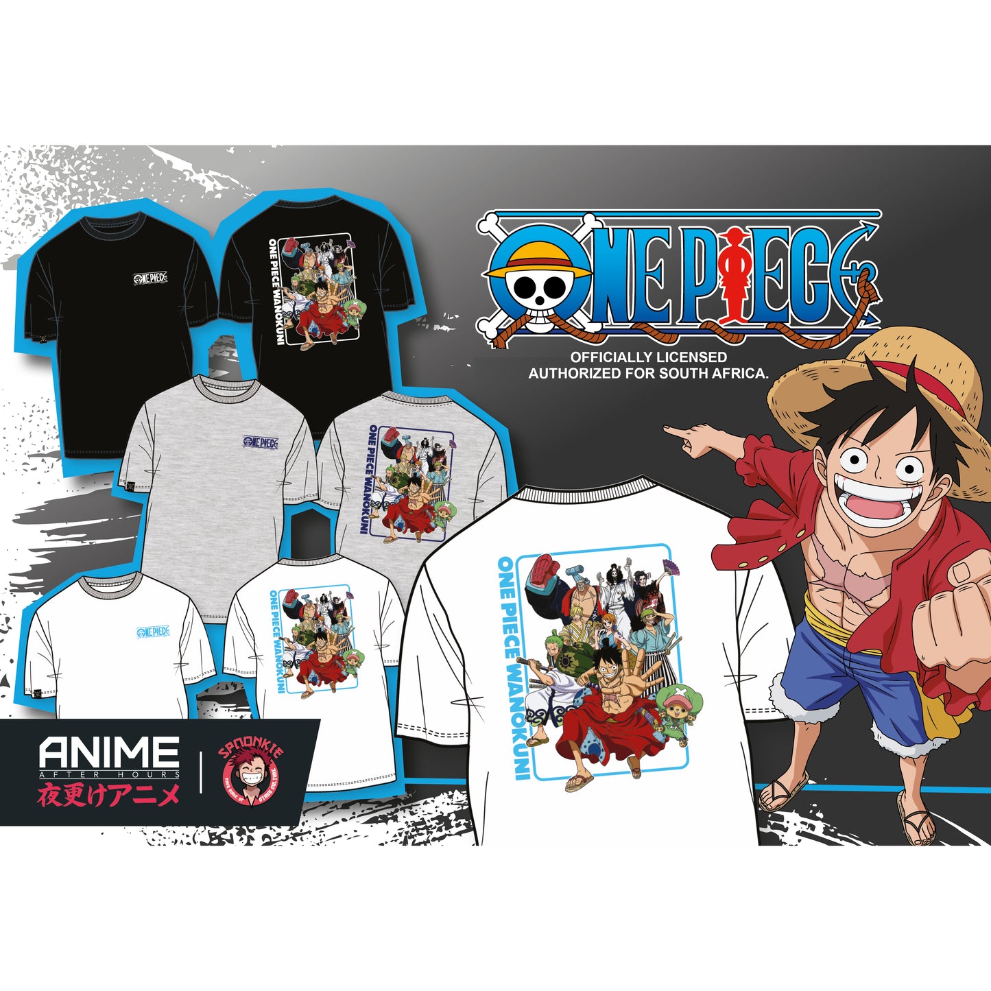 One Piece: OFFICIALLY ONE PIECE WANO KUNI T-SHIRT (South Africa Authorized)
